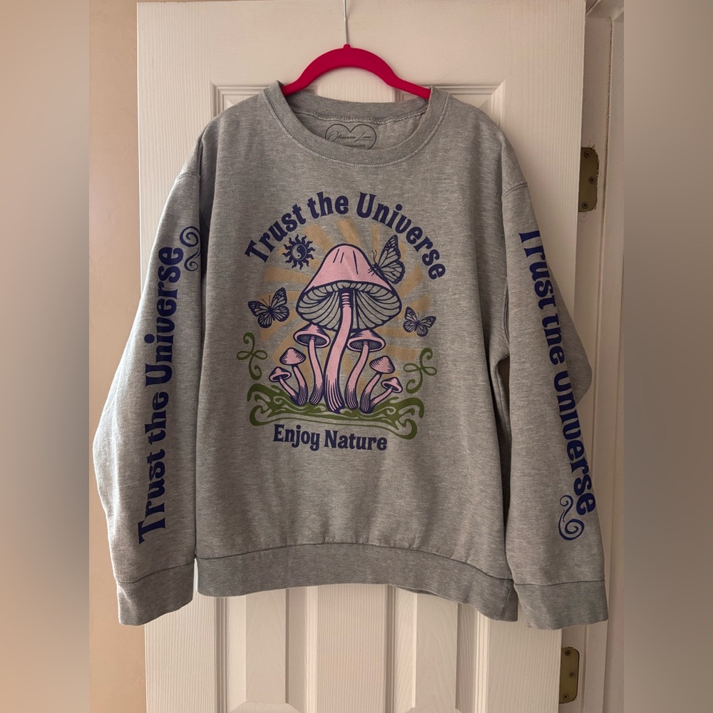 Gray Trust The Universe Sweatshirt